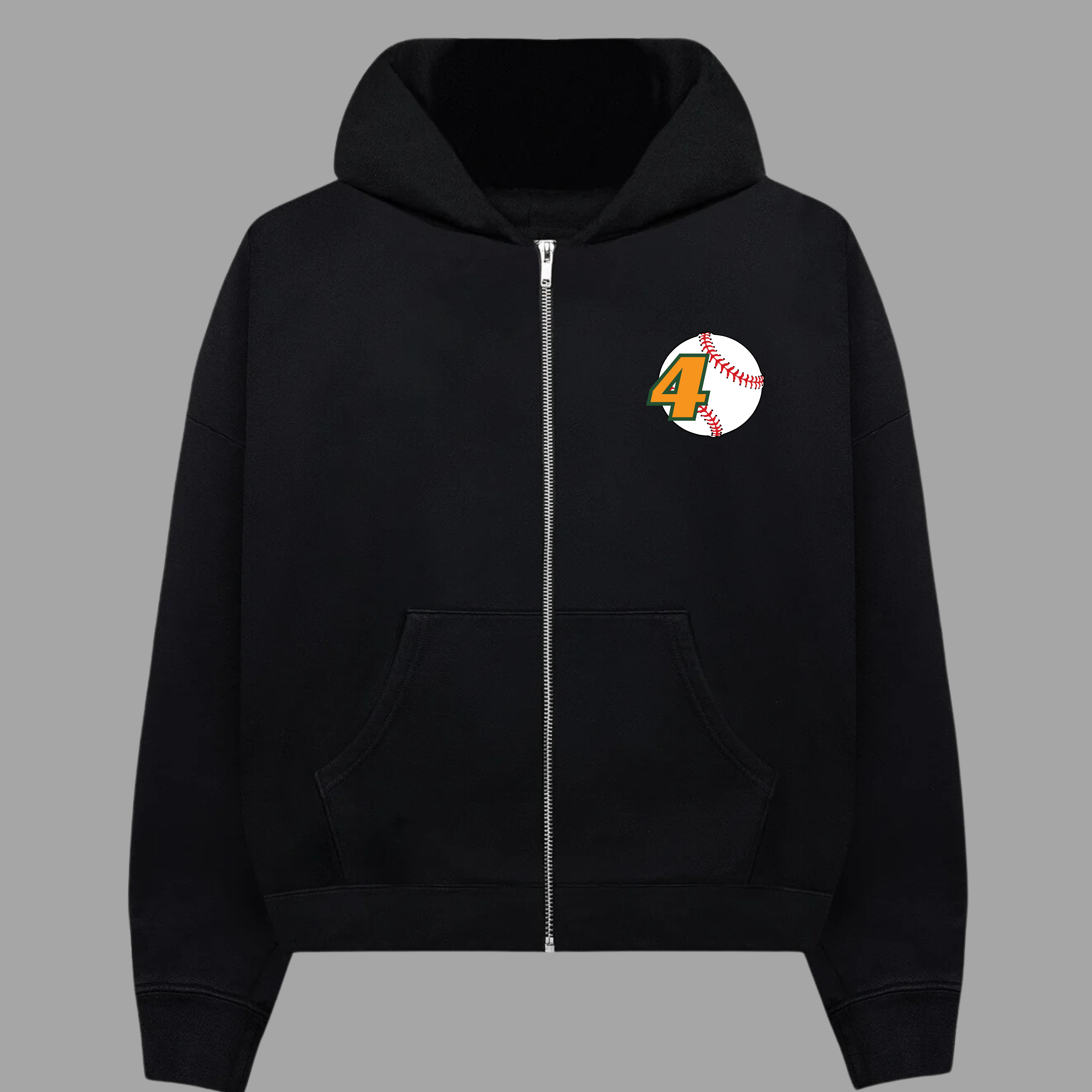 Custom PCA Zip-Baseball Hoodie Personalize with Player Number