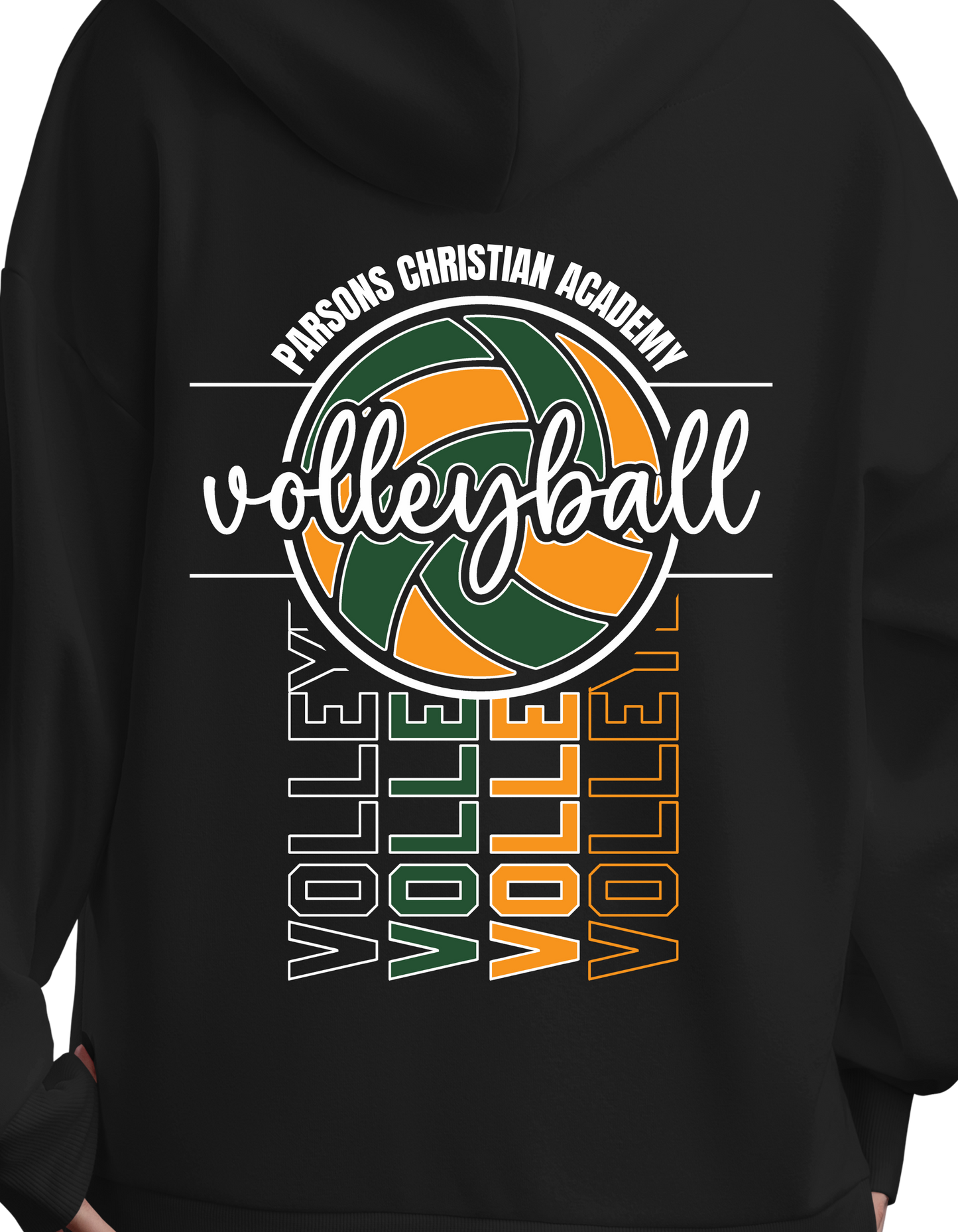 Volleyball Green & Gold hoodie