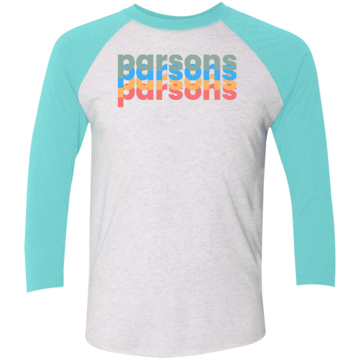 Parsons Tri-Blend 3/4 Sleeve Raglan T-Shirt