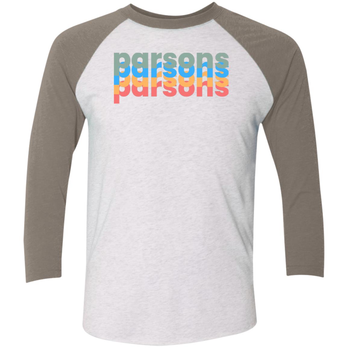 Parsons Tri-Blend 3/4 Sleeve Raglan T-Shirt