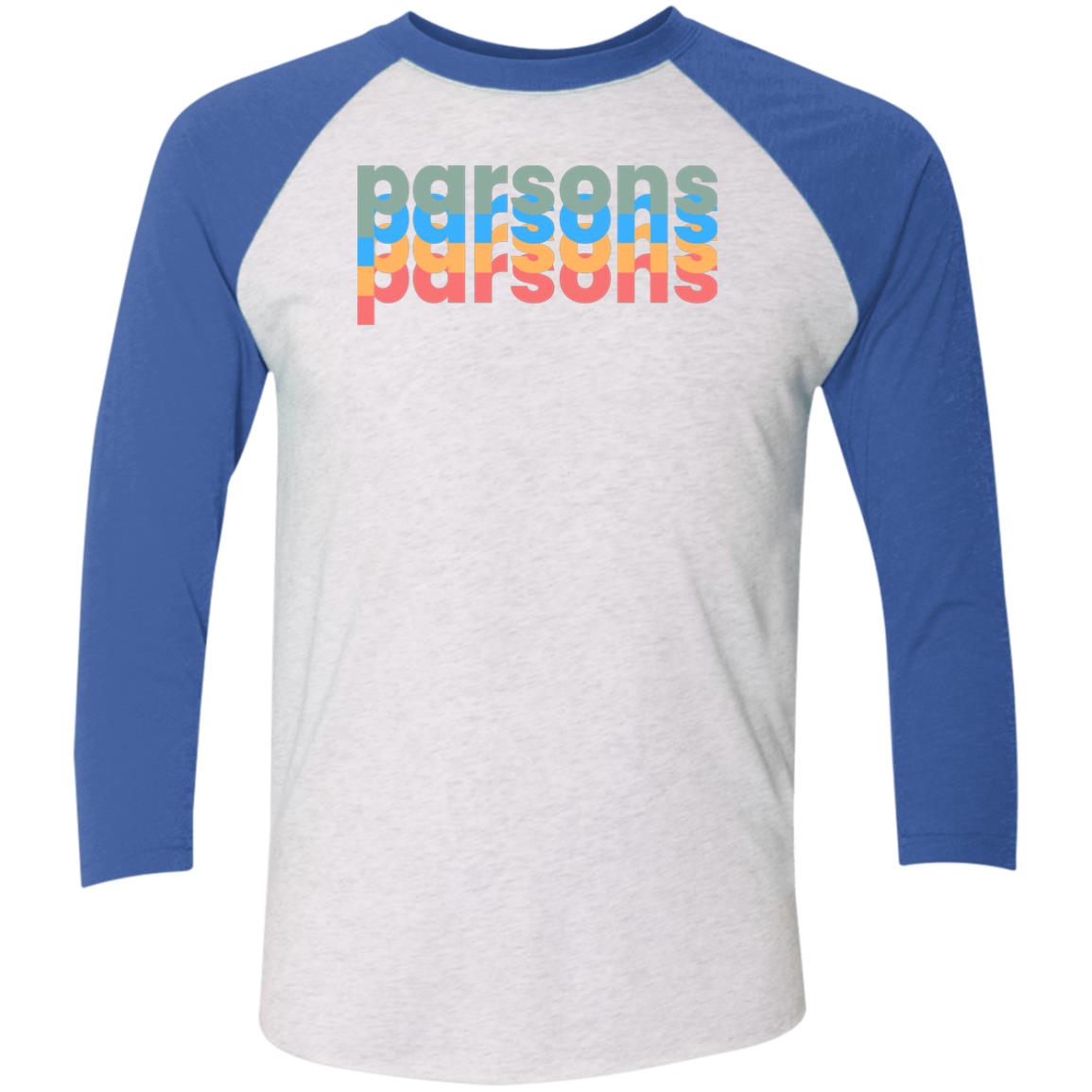 Parsons Tri-Blend 3/4 Sleeve Raglan T-Shirt